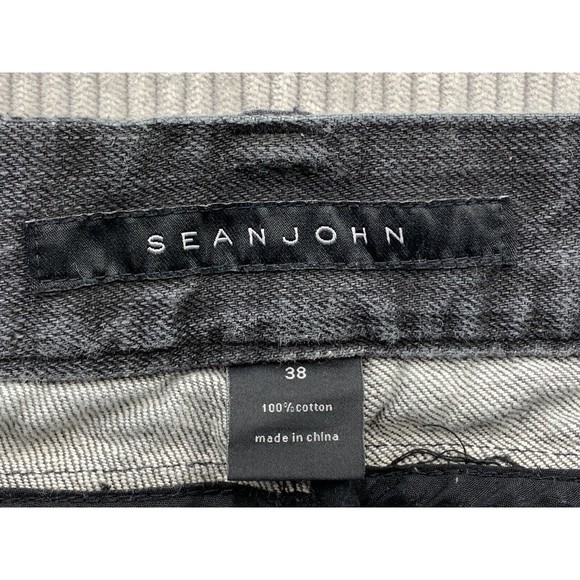 Sean John Denim Jeans Men's Size 38 Black Holiday 2009 Side Zip 100% Cotton Rare - Picture 3 of 16